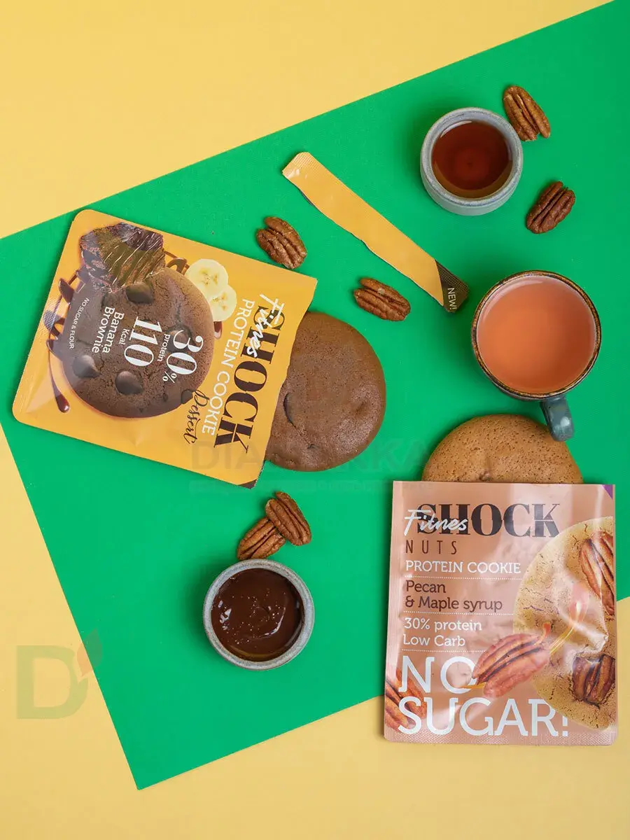 Печенье протеиновое FitnesShock Nuts Пекан-Кленовый сироп 40гр.