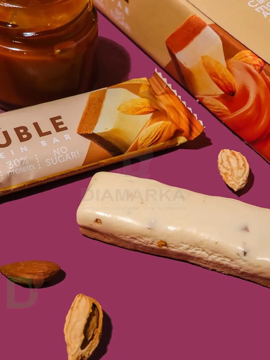 Батончик протеиновый FitnesShock Карамельный мусс с миндалем 40гр. в Волгограде