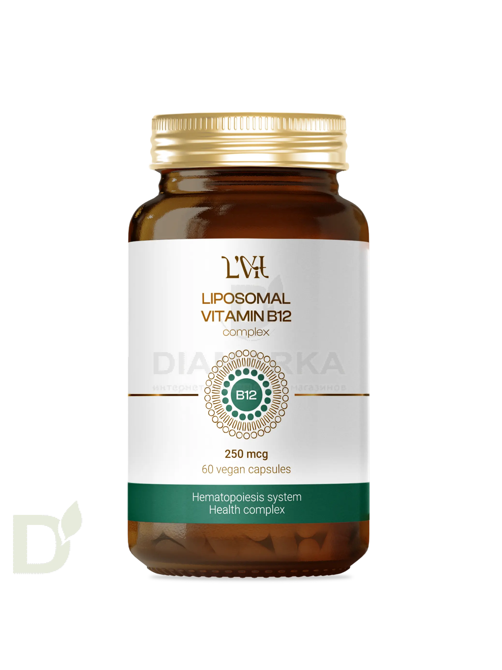 Витамины L'Vit Liposomal Vitamin B12+B9 complex, 250+200 мг в 1 капсуле, 60 капс в Волгограде