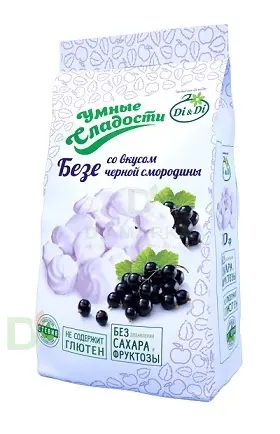 Безе без сахара Умные сладости Чёрная смородина 70гр. в Волгограде