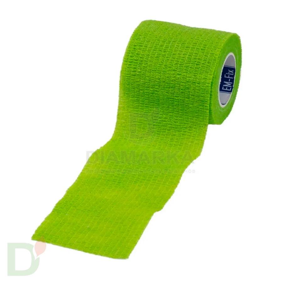 Бинт эластичный когезивный EM-fix krep Лайм, 5 см х 4,5 м в Волгограде