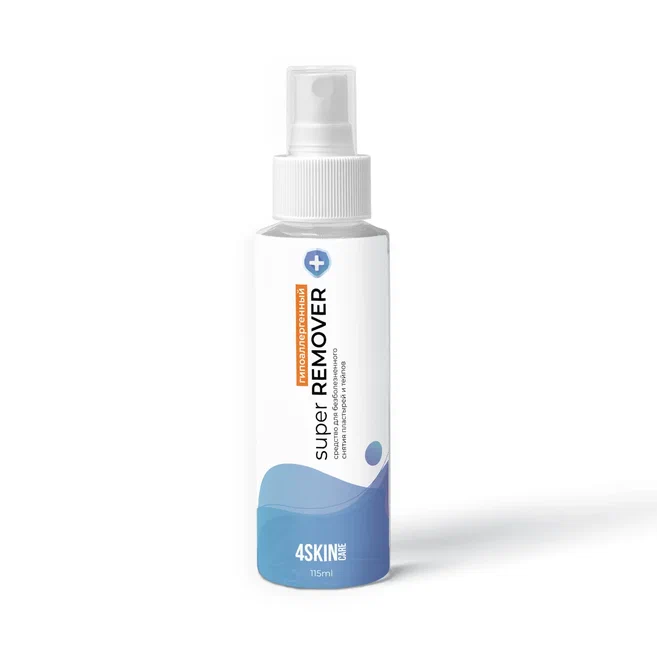 Очиститель кожи, антиклей 4SKINcare Super REMOVER гипоаллергенный, без отдушки, 115ml