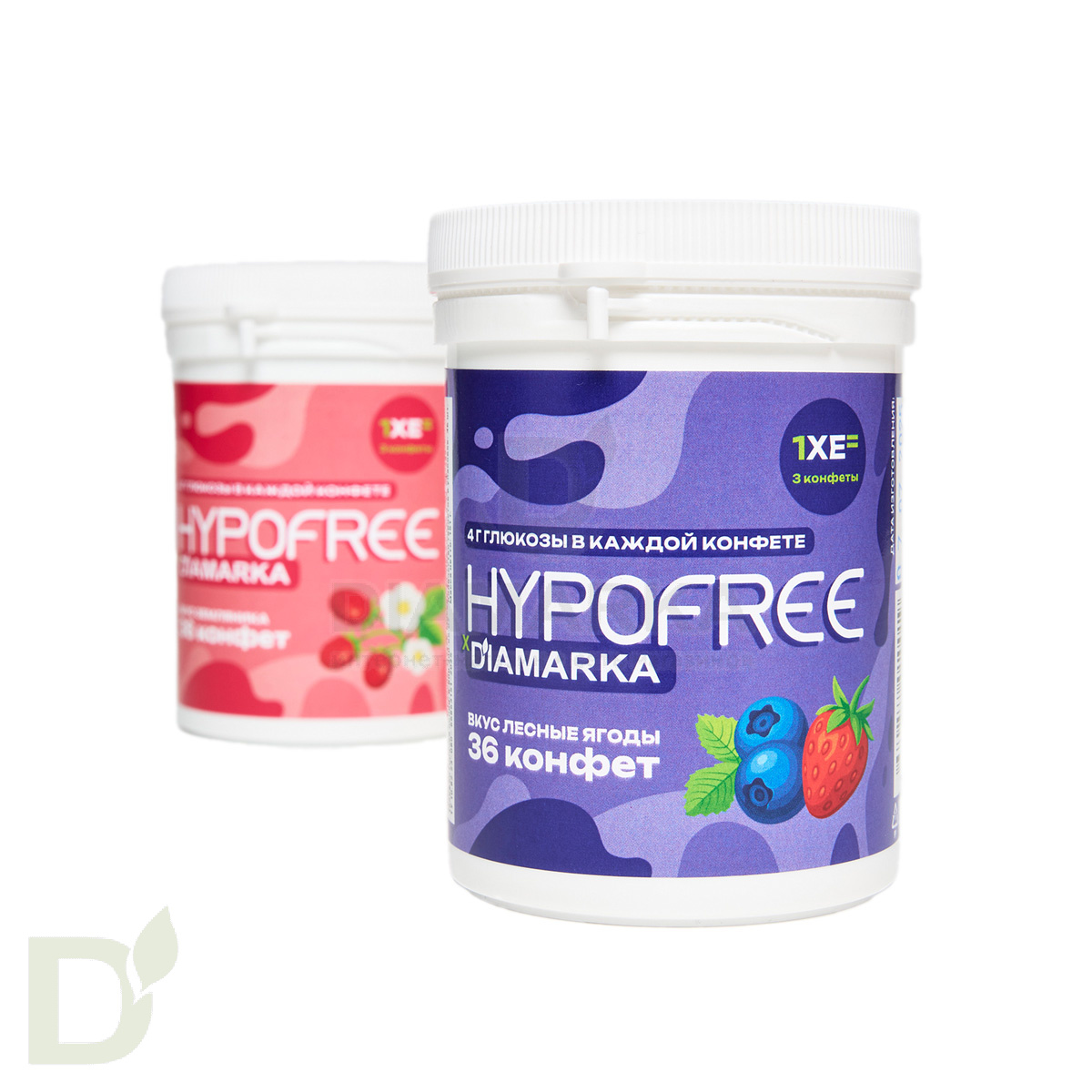 Конфеты DiaMarka HYPOFREE в банке Лесная ягода, 36шт по 0,4ХЕ