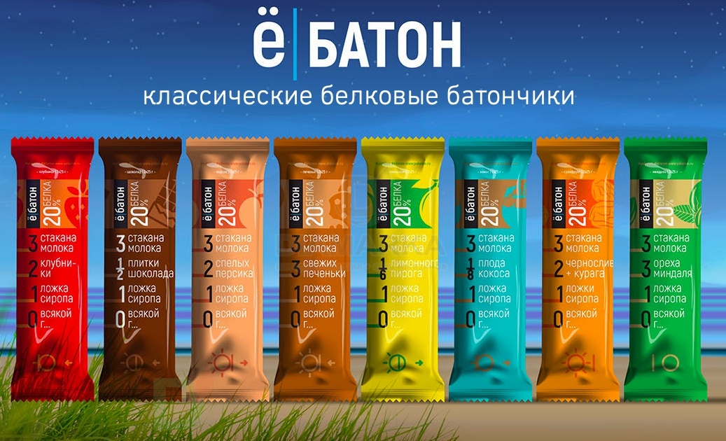 Батончик протеиновый Ё/батон Кокос в шоколадной глазури 50гр в Волгограде