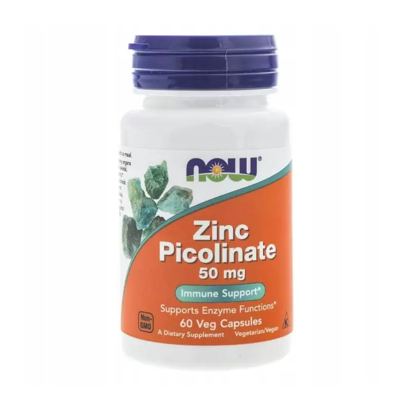 Витамины NOW Цинк пиколинат для здоровья всего организма, 50 мг, 60 шт в Волгограде