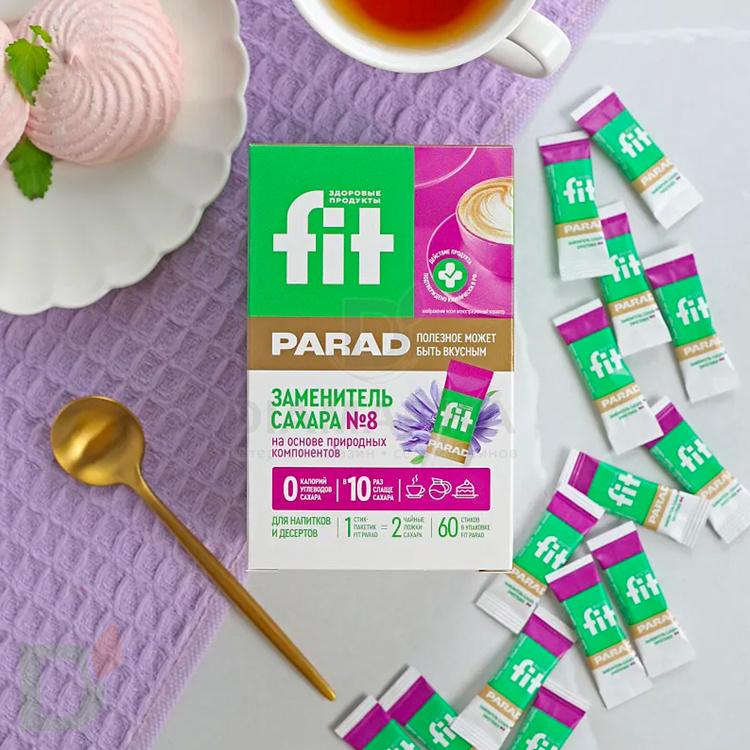 Заменитель сахара на основе эритрита "ФитПарад" №8  (саше) 60 штук
