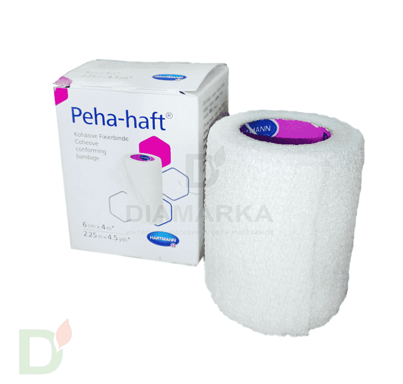 Бинт самофиксирующийся Пеха-хафт (Peha-haft), 6см х 4 м, Белый