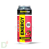 Энергетический напиток с витаминами Bombbar без сахара, Клубника-Земляника, 500 мл