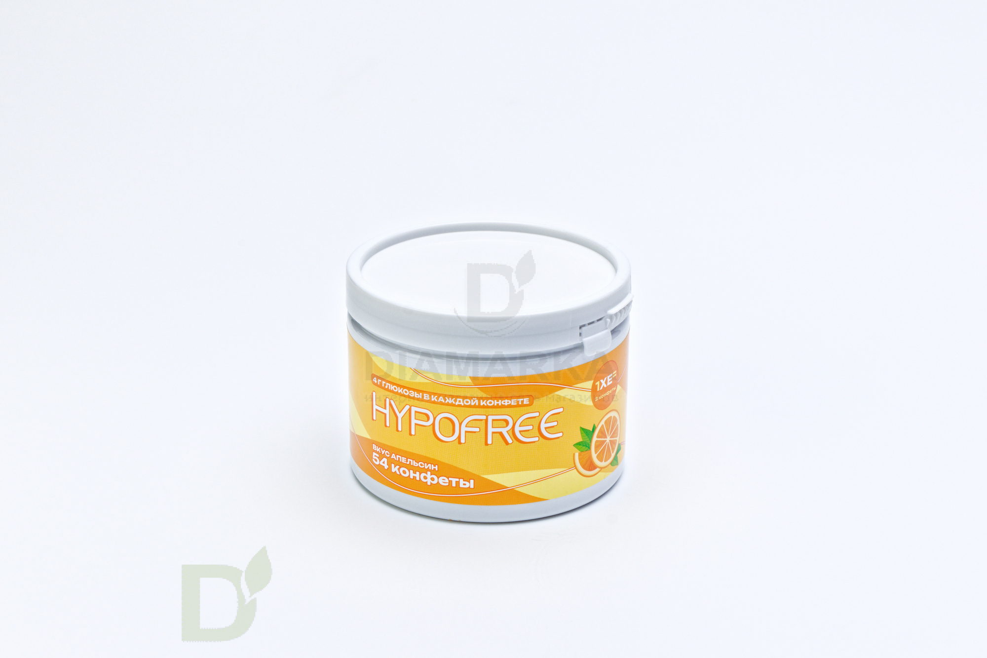 Конфеты таблетированные HYPOFREE 54 шт по 4 гр. Апельсин