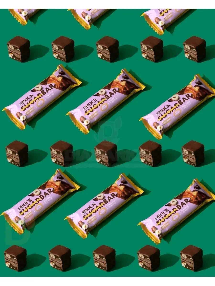 Батончик протеиновый FitnesShock Шоколадная карамель-фундук 50гр. в Волгограде