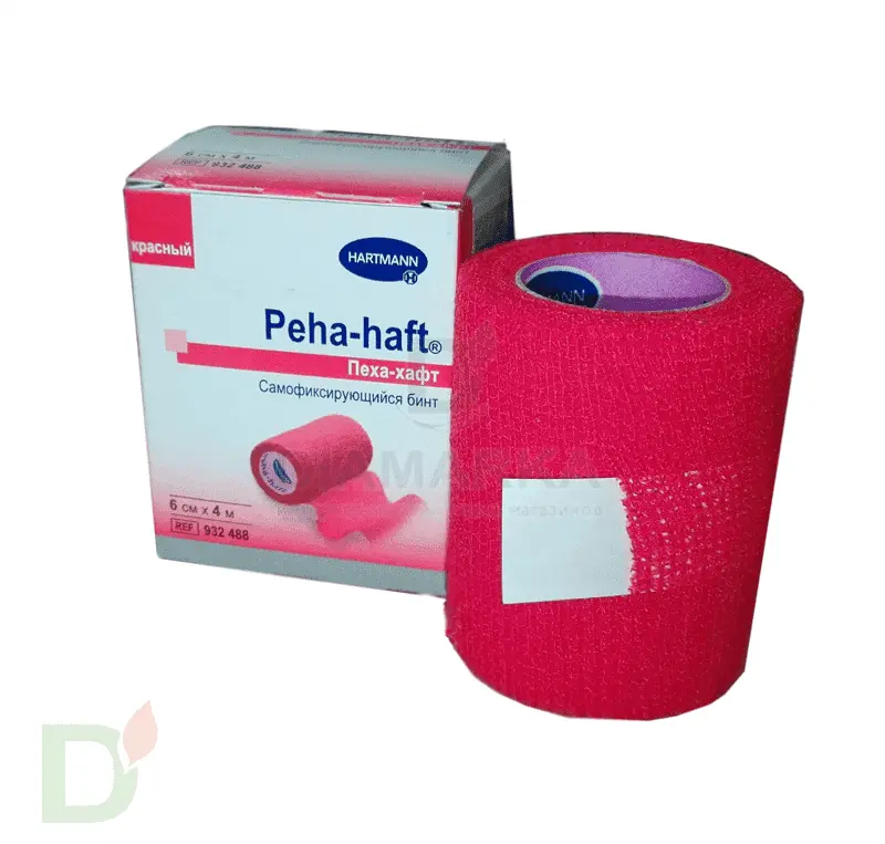 Бинт самофиксирующийся Пеха-хафт (Peha-haft), 6см х 4 м, Красный в Волгограде