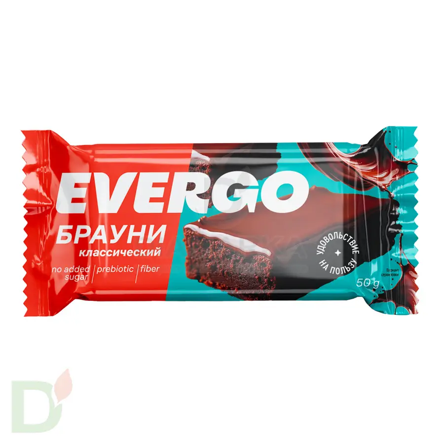 Пирожное протеиновое Evergo Брауни Классический, 50гр