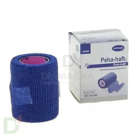 Бинт самофиксирующийся Пеха-хафт (Peha-haft), 6см х 4 м, Синий в Волгограде