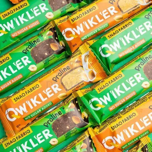 Батончик глазированный Snaq Fabriq QWIKLER Шоколадно-Ореховое пралине, 35 гр