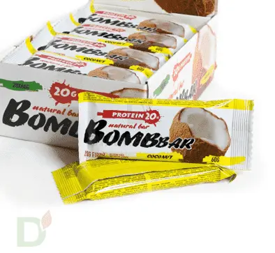 Батончик BOMBBAR Кокос (2,6угл в 60г)