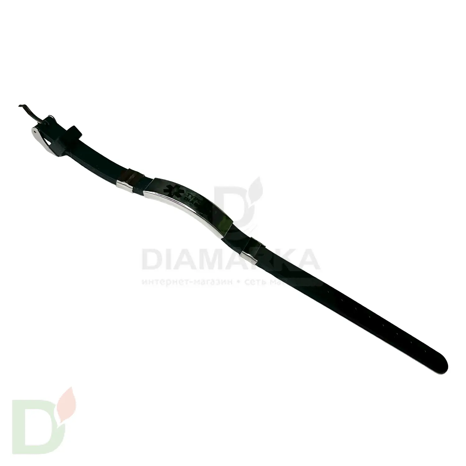 Браслет силиконовый Диабет 2 типа с застежкой (16-21см) в Волгограде